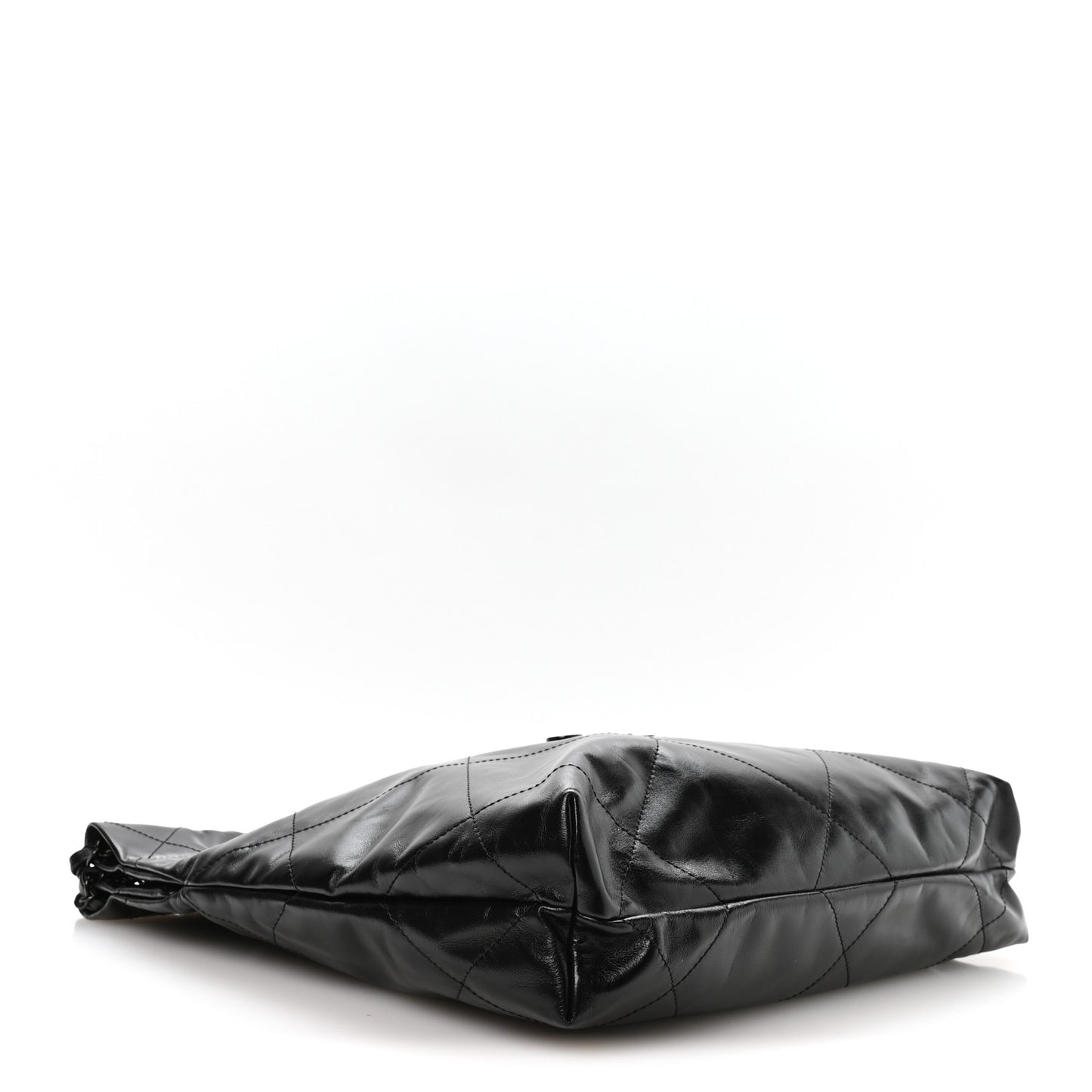 Shiny Calfskin Quilted Small Chanel 22 So Black