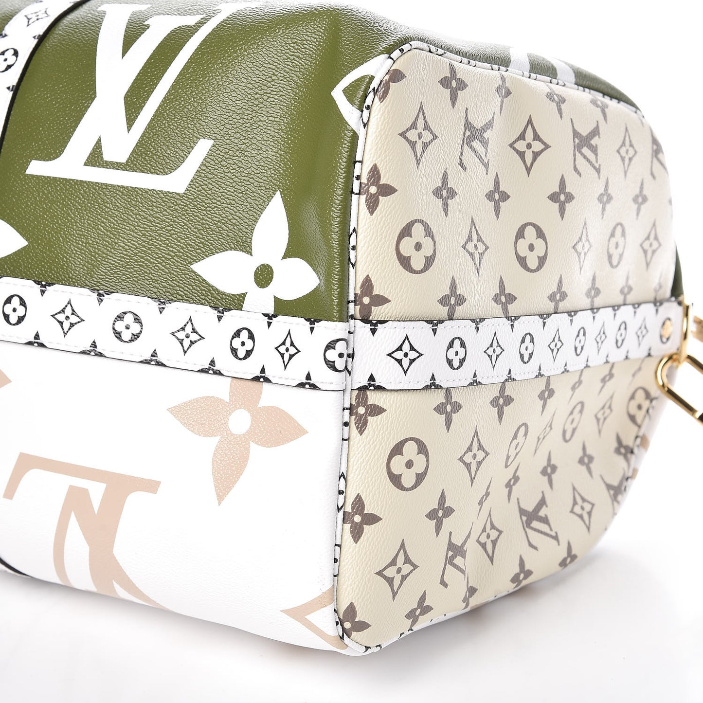 Monogram Giant Keepall Bandouliere 50 Kaki Beige