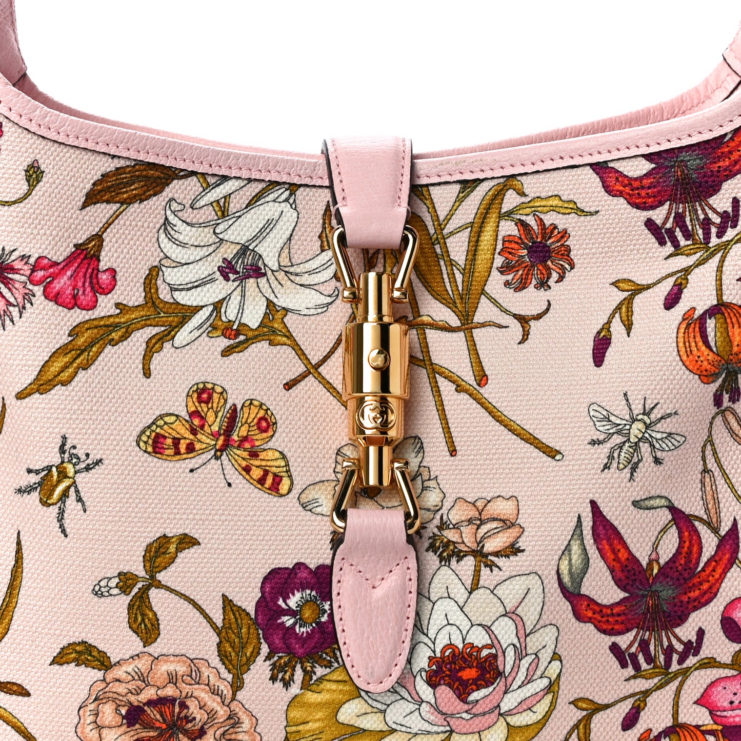 Canvas Flora Medium Jackie Hobo Light Pink
