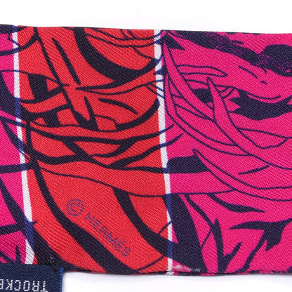 Hermes Silk Jungle Love Rainbow Twilly Rose Vif Encre White 4 of 4