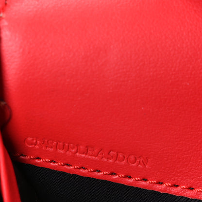Burberry Haymarket Check Henley Wallet On Chain Coral Red 7 of 10