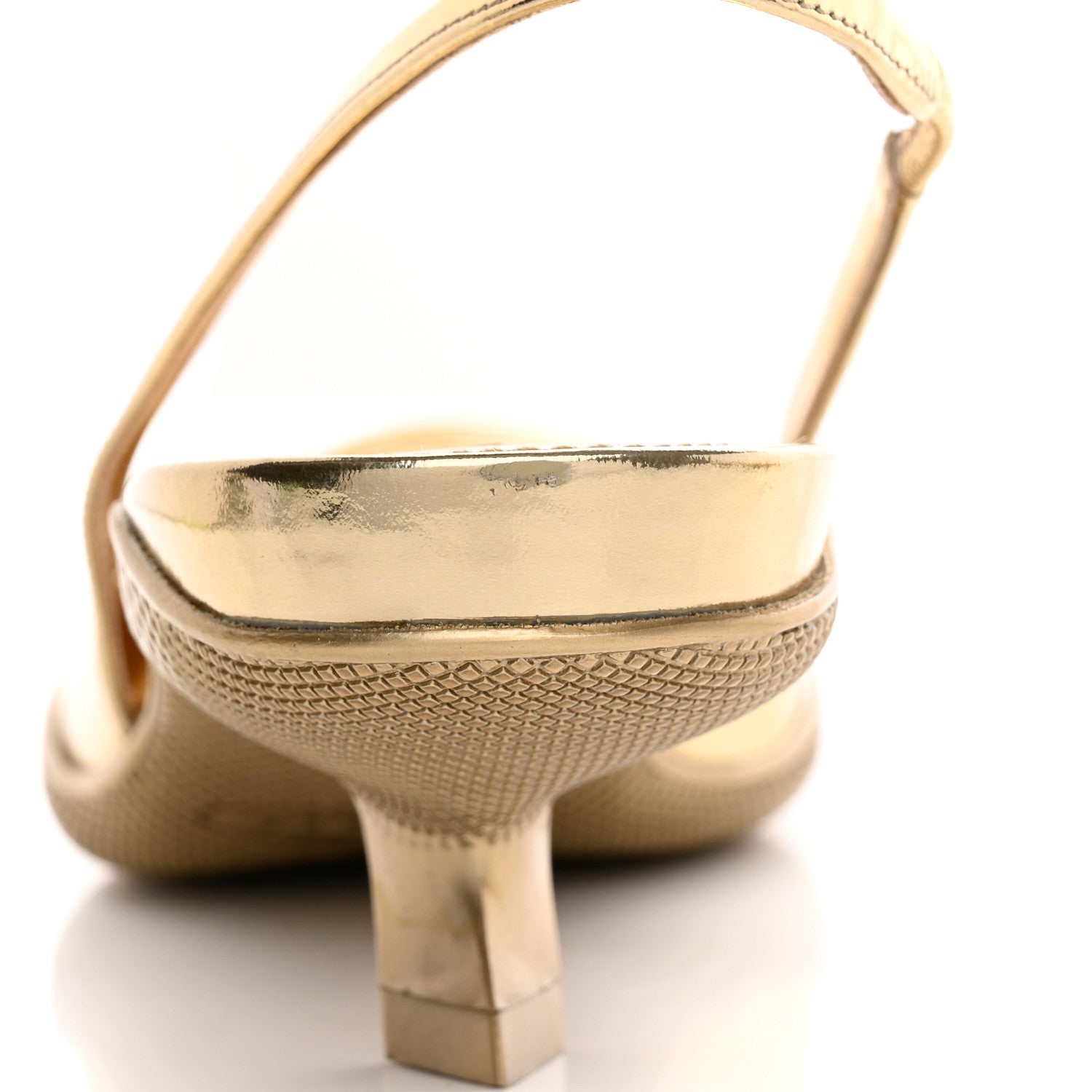 Prada Spazzolato Triangle Logo Pointed Toe 45mm Slingback Pumps 36 Platino 11 of 12