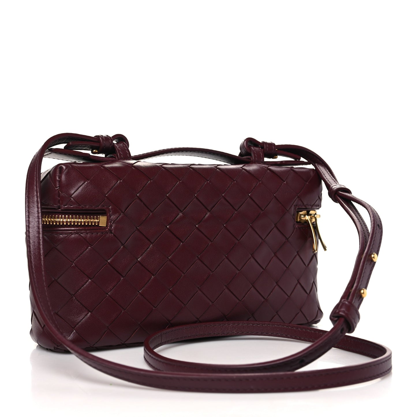 Calfskin Intrecciato Bang Bang Vanity Case Barolo
