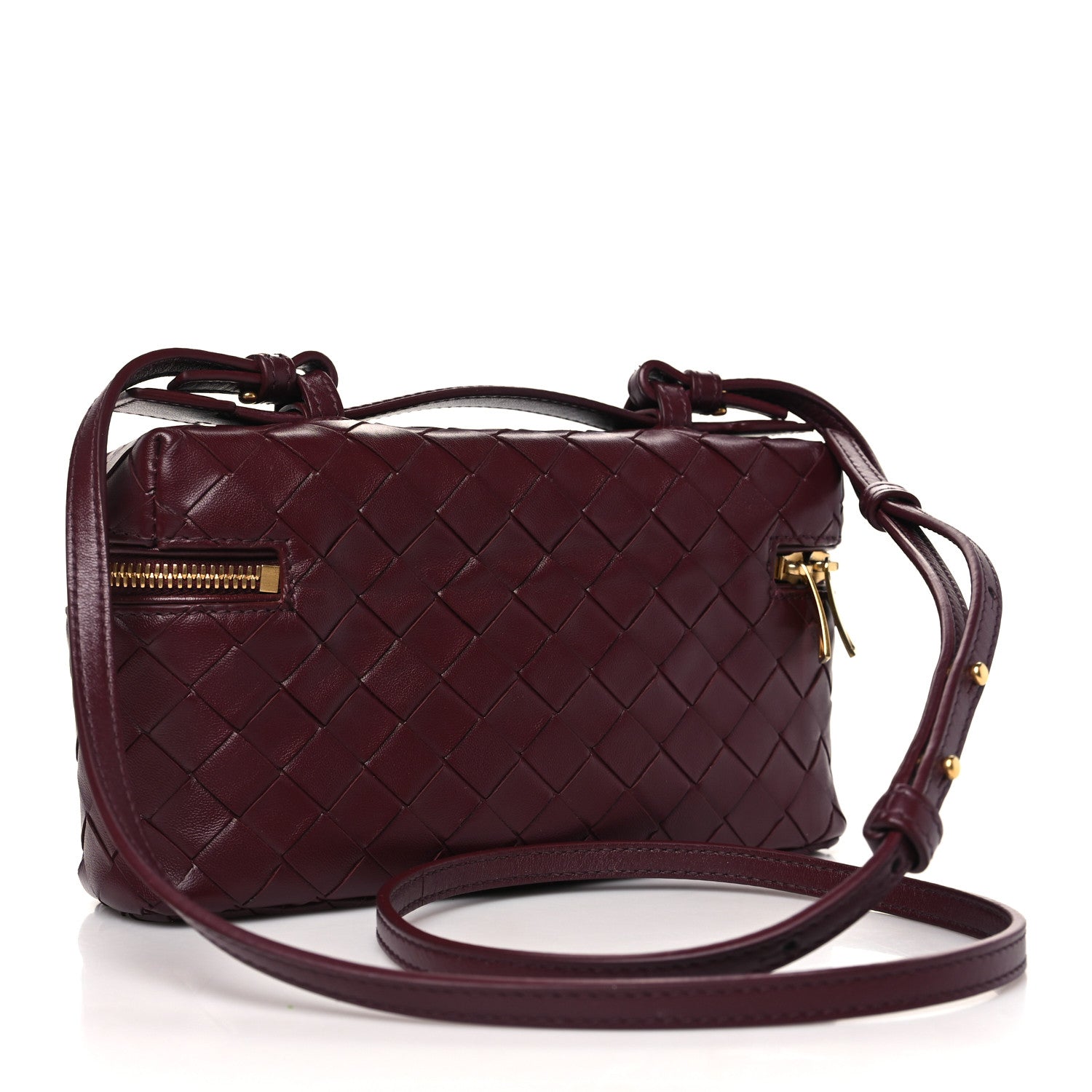 Bottega Veneta Calfskin Intrecciato Bang Bang Vanity Case Barolo 3 of 10