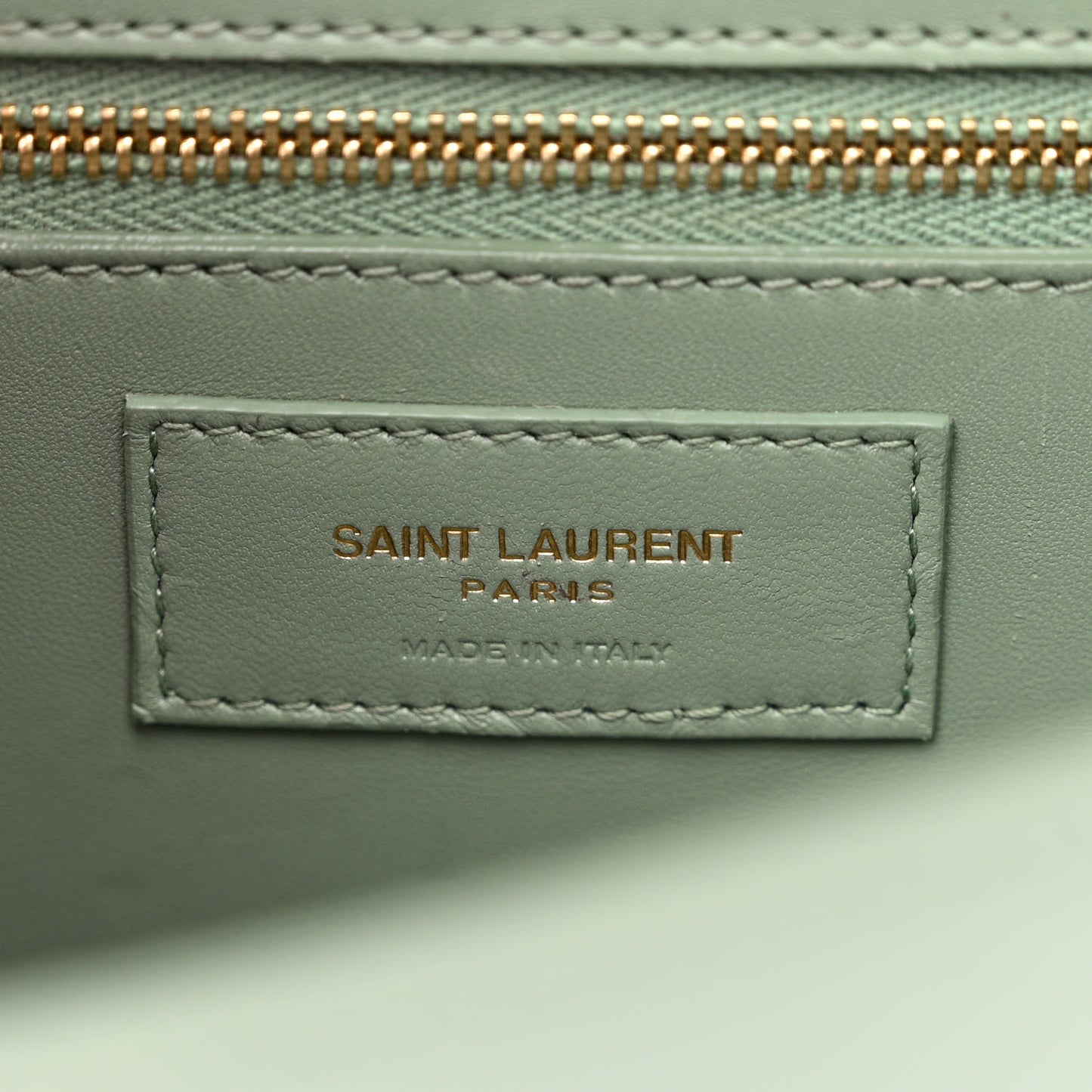 Smooth Calfskin Carre Satchel Vert Opaline