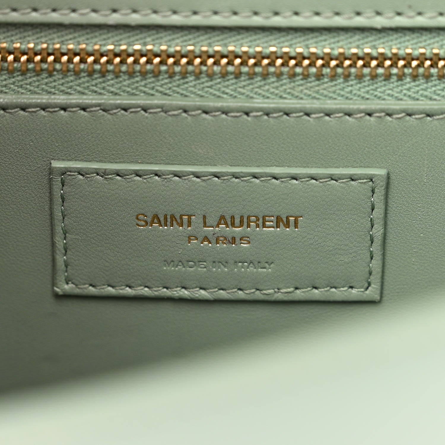 Saint Laurent Smooth Calfskin Carre Satchel Vert Opaline 6 of 14