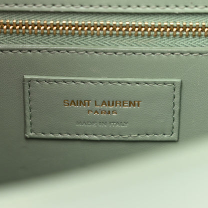 Saint Laurent Smooth Calfskin Carre Satchel Vert Opaline 6 of 14