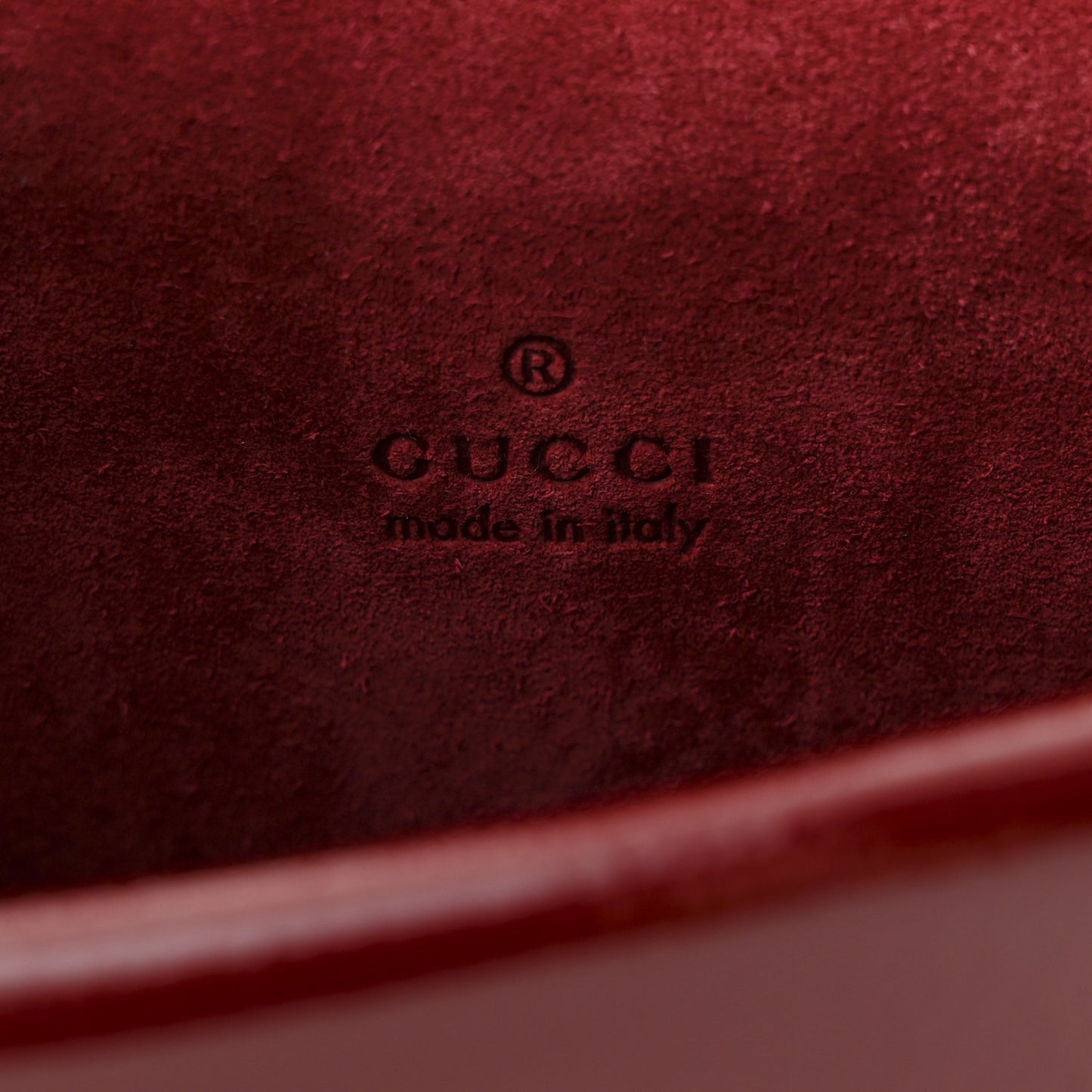 Crinkled Patent Mini Dionysus Shoulder Bag Rosso Ancora Red
