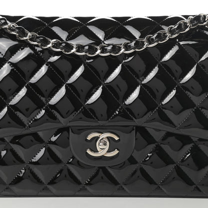 Chanel Patent Quilted Jumbo Double Flap Black 8 of 15