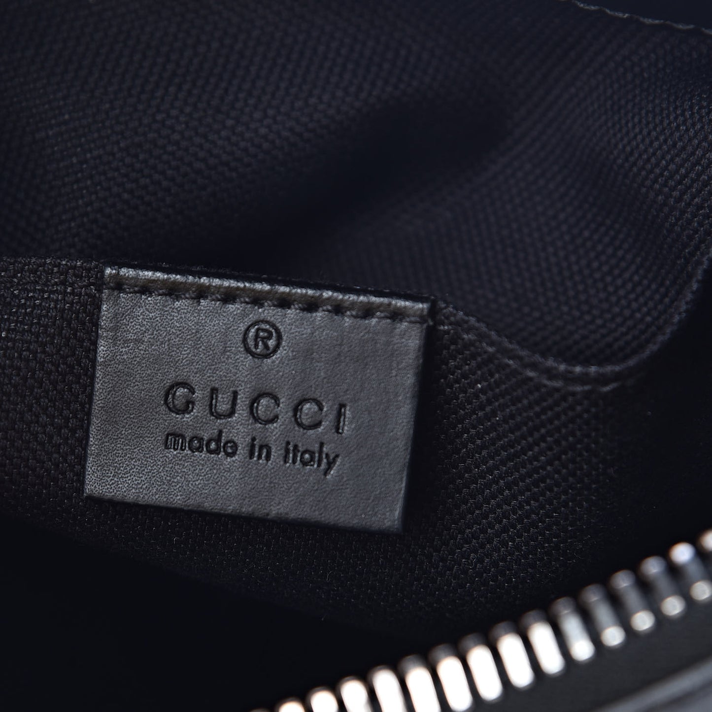 GG Supreme Monogram Web Small Flat Messenger Bag Black Grey