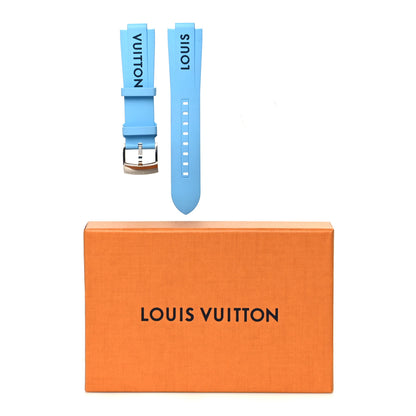 Louis Vuitton Rubber Tambour Watch Strap Light Blue 6 of 6