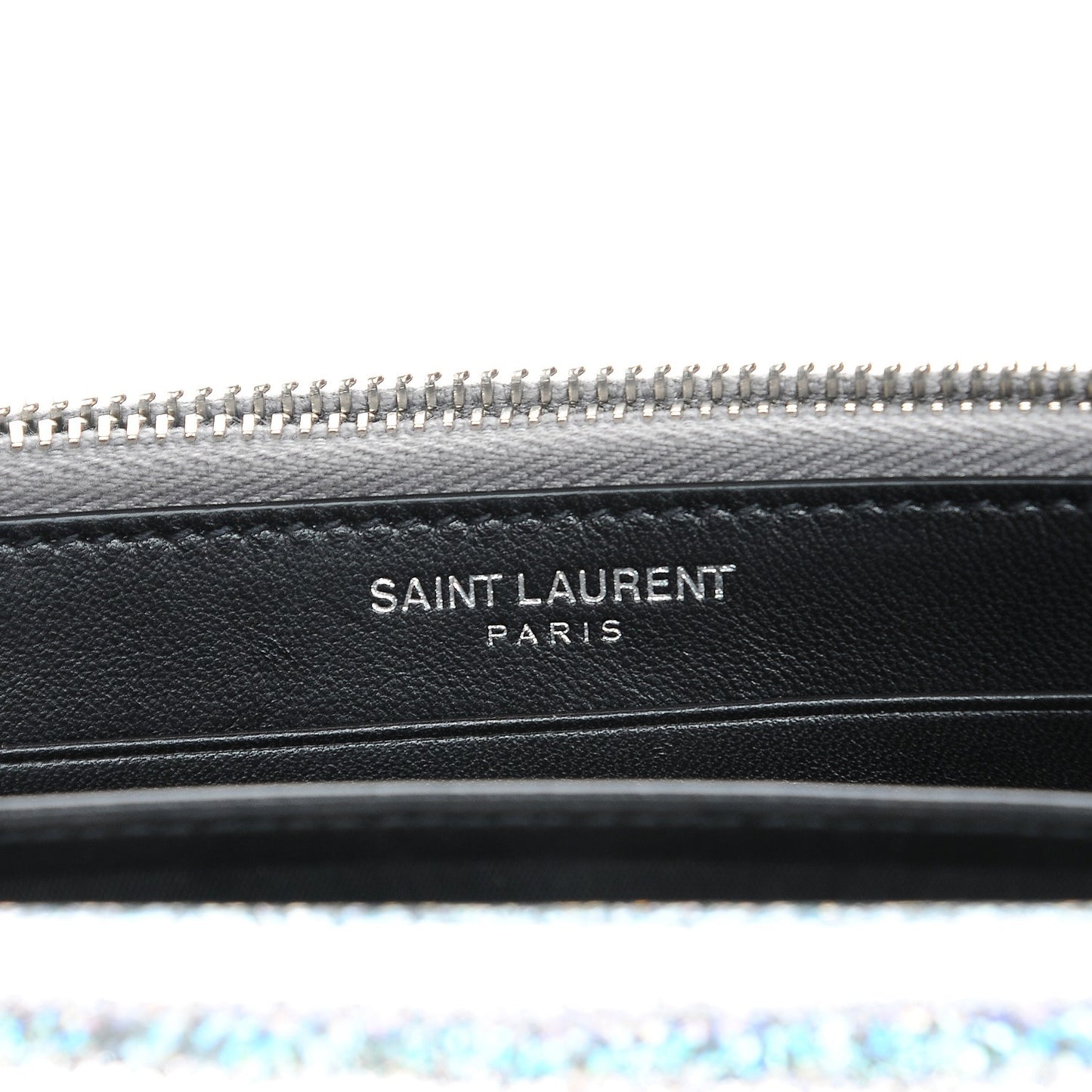 Metallic Crackled Calfskin Monogram Sunset Chain Wallet Star Light