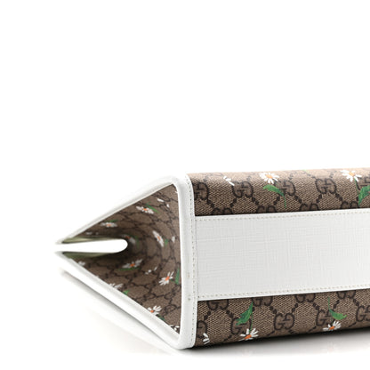 Gucci GG Supreme Monogram Daisies Childrens Tote Beige Ebony Great White 9 of 10