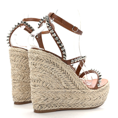 Christian Louboutin Calfskin Mafaldina 120 Wedge Sandals 40 Cuoio 4 of 7