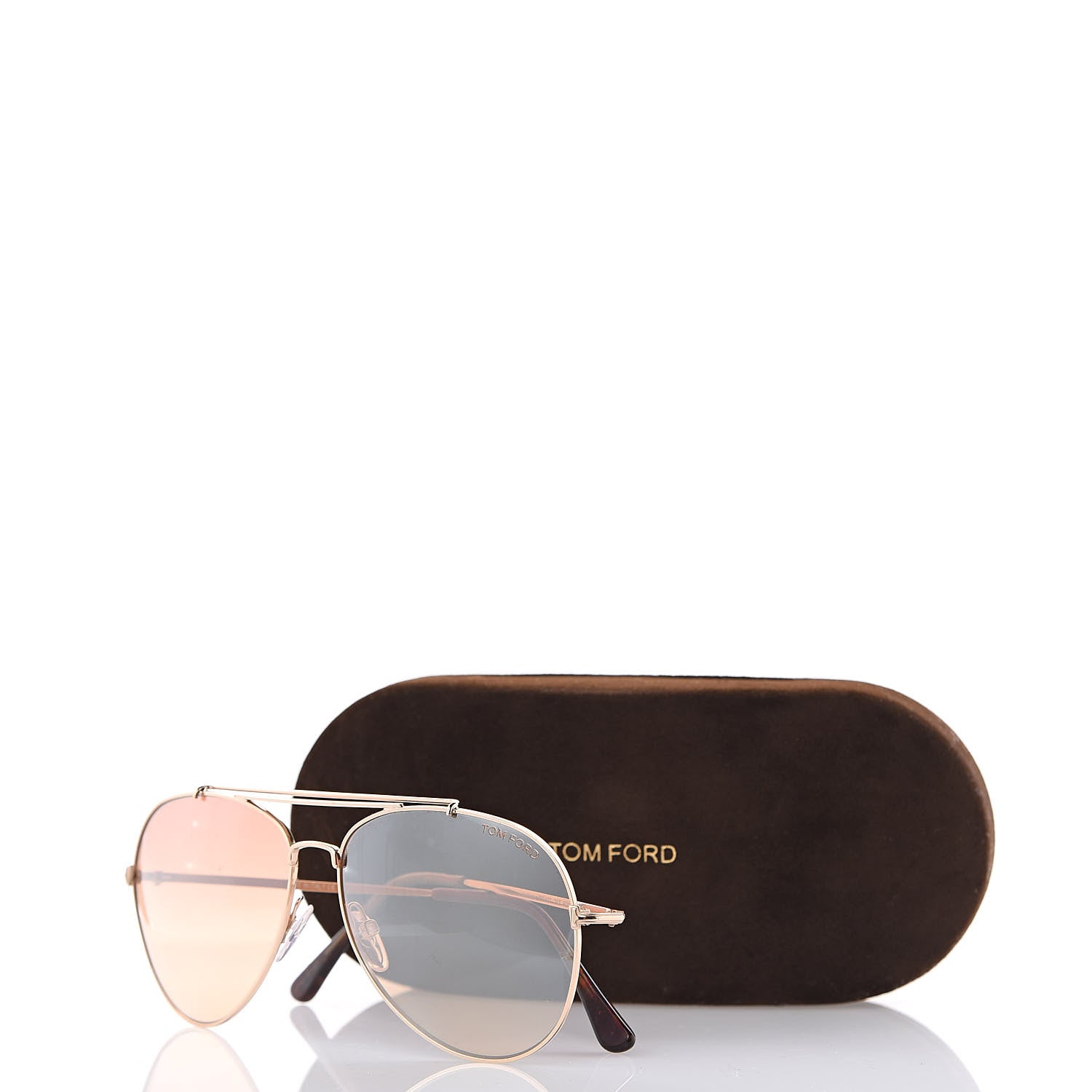 Tom Ford Indiana Aviator Sunglasses TF497 Brown Gold 8 of 8