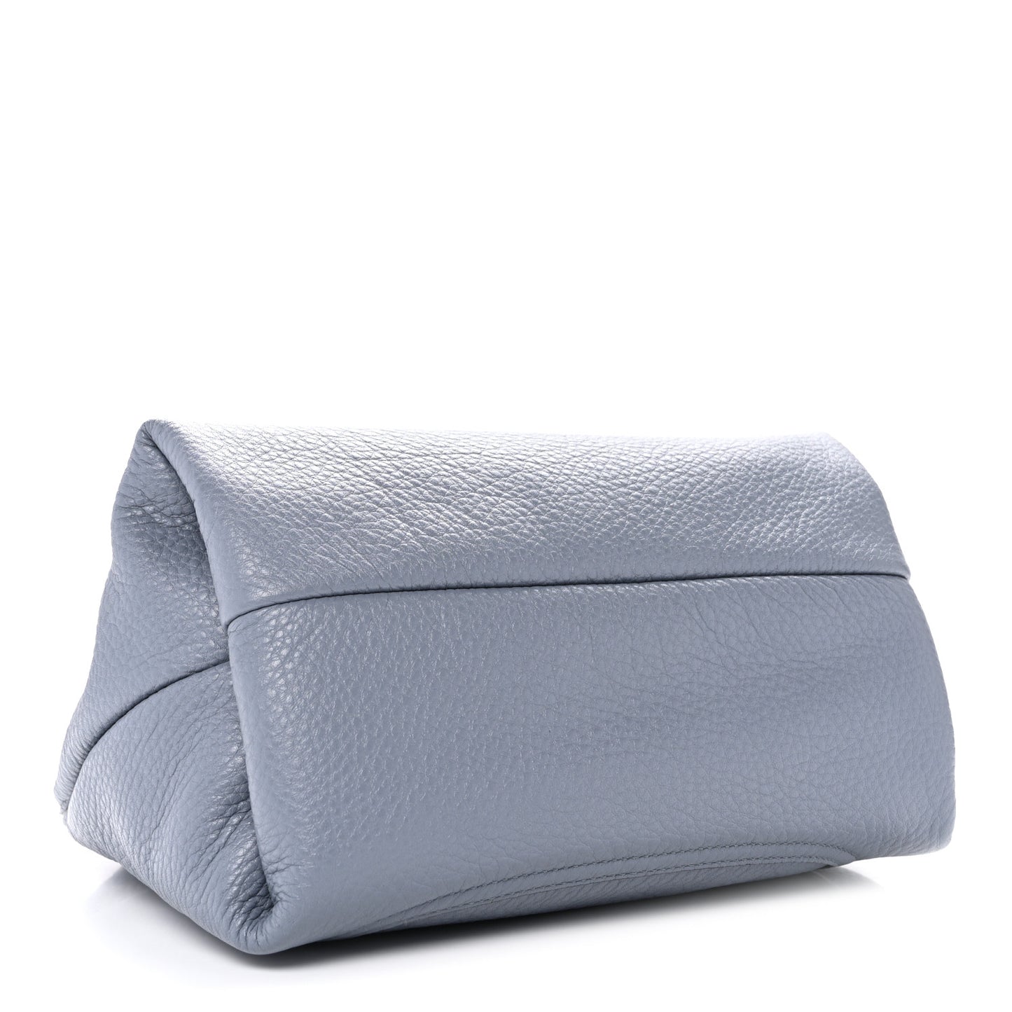 Grained Calfskin Softbit Medium Shoulder Bag Dusty Blue