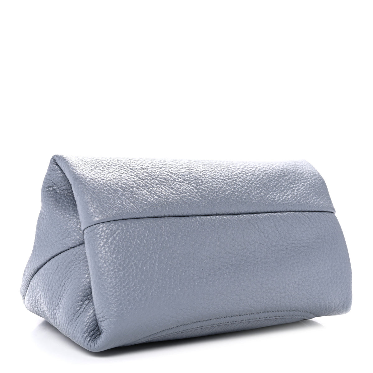Grained Calfskin Softbit Medium Shoulder Bag Dusty Blue