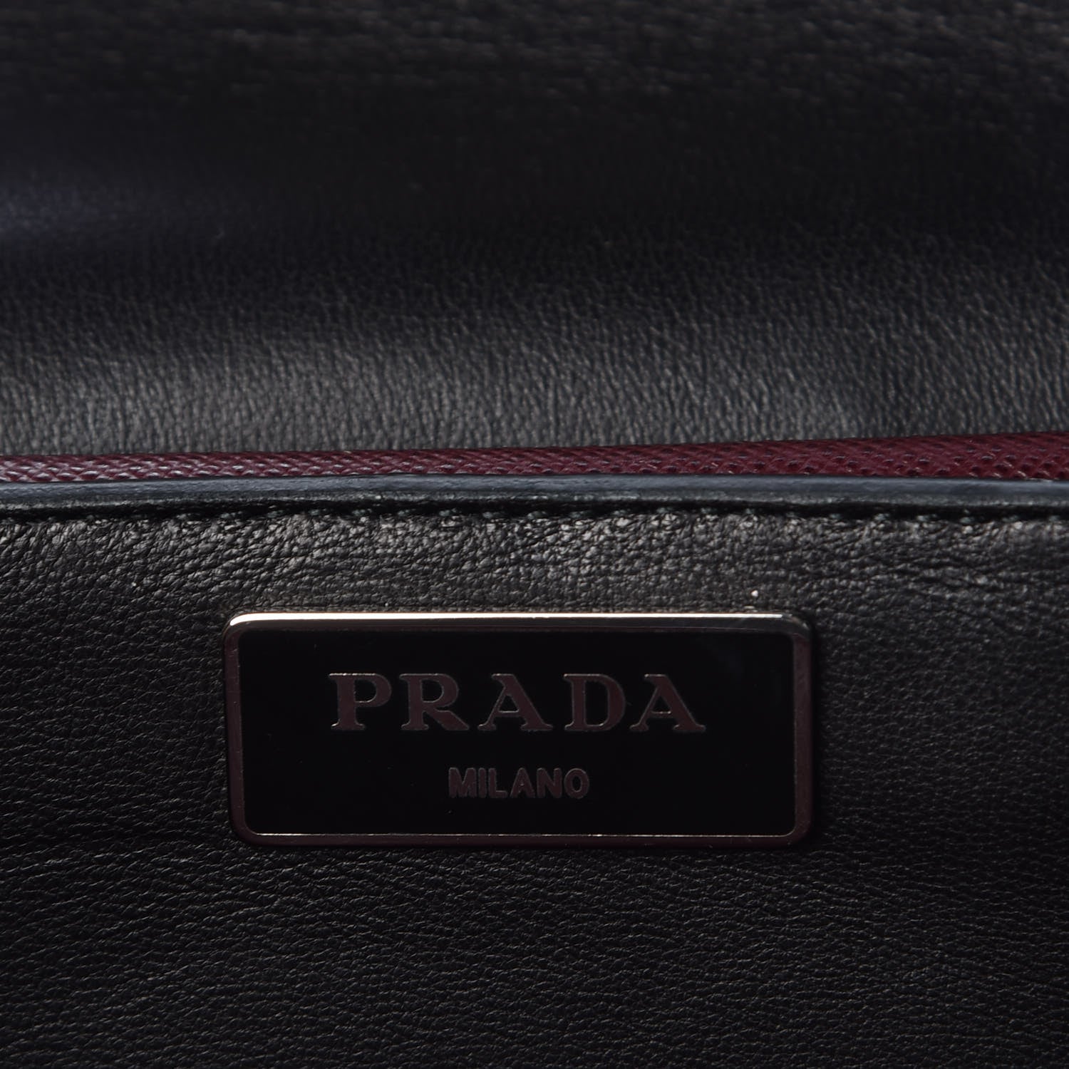 Prada Saffiano Lux Sound Shoulder Bag Granato 6 of 9