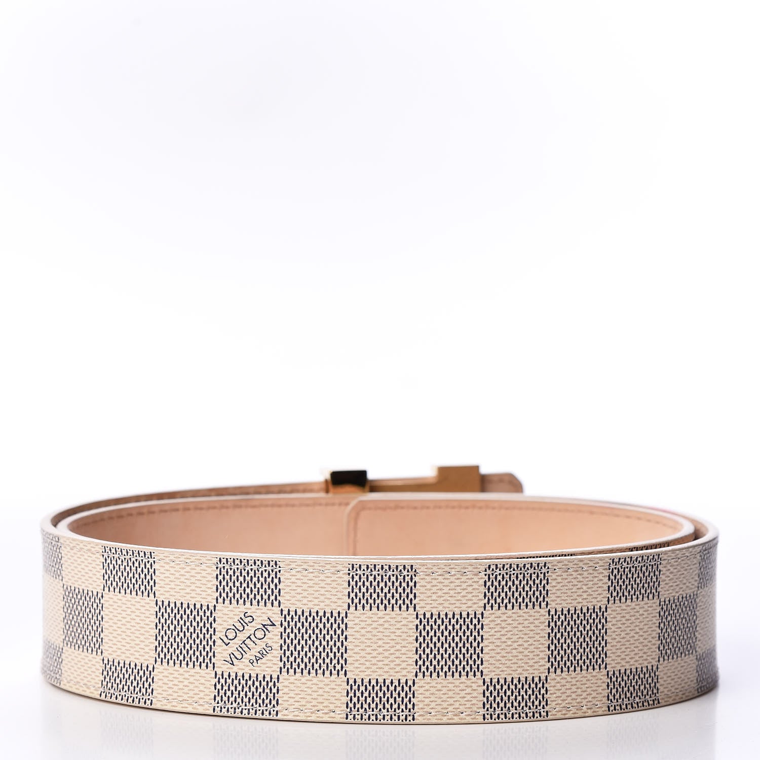 Louis Vuitton Damier Azur LV Initiales Belt 80 32 2 of 8