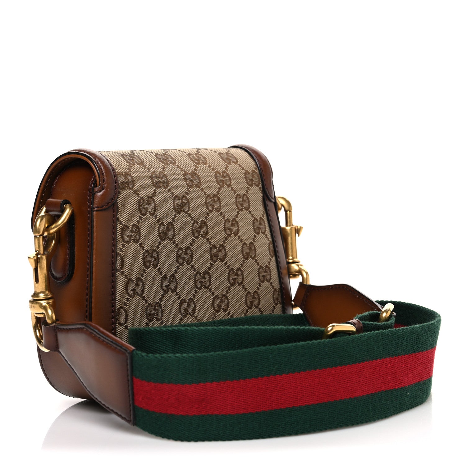 Gucci Monogram Small Lady Web Shoulder Bag Beige Cuir 3 of 11