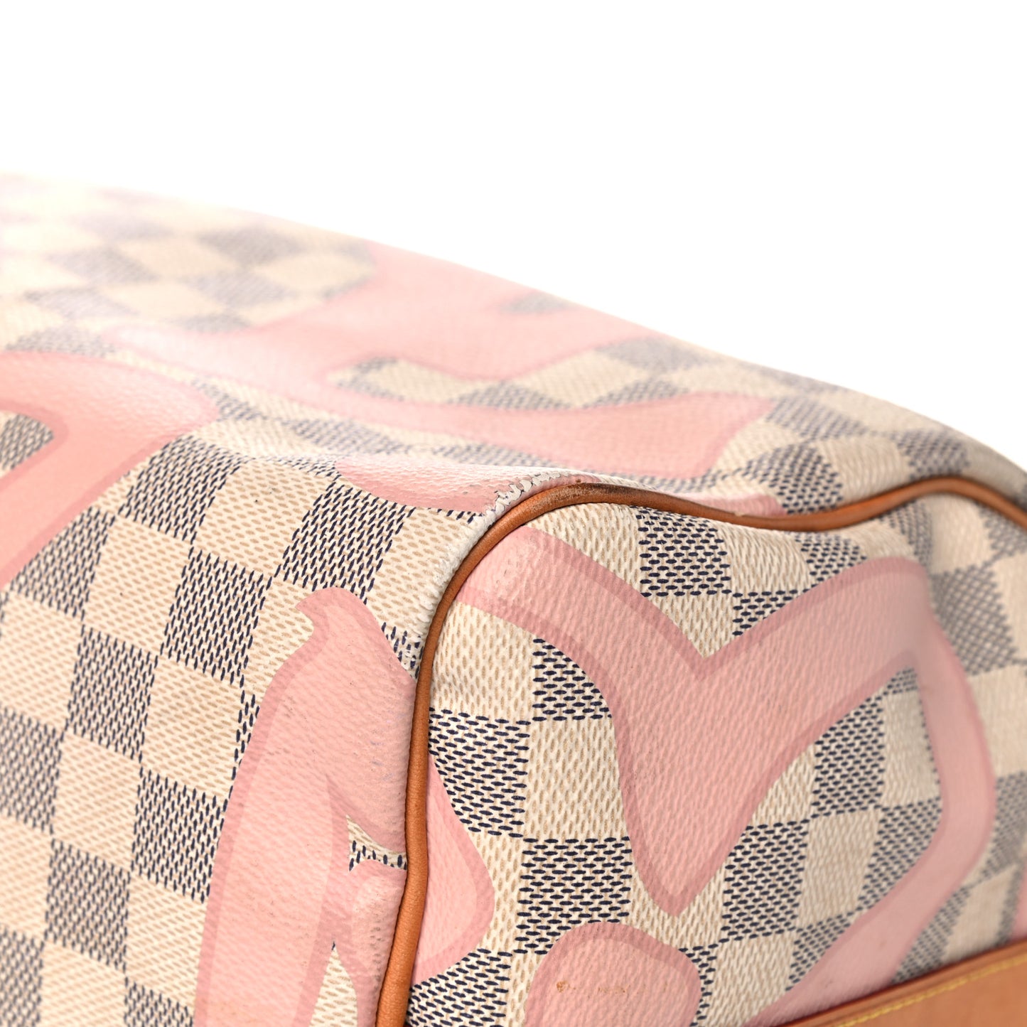 Damier Azur Tahitienne Speedy Bandouliere 30 Rose Ballerine