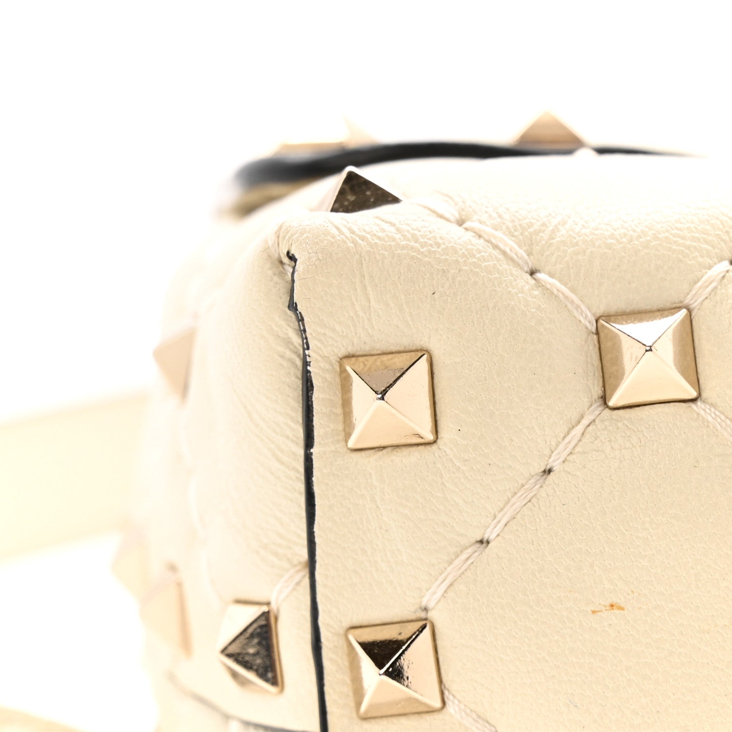 Valentino Garavani Lambskin Rockstud Spike Belt Bag 85 Ivory 12 of 14