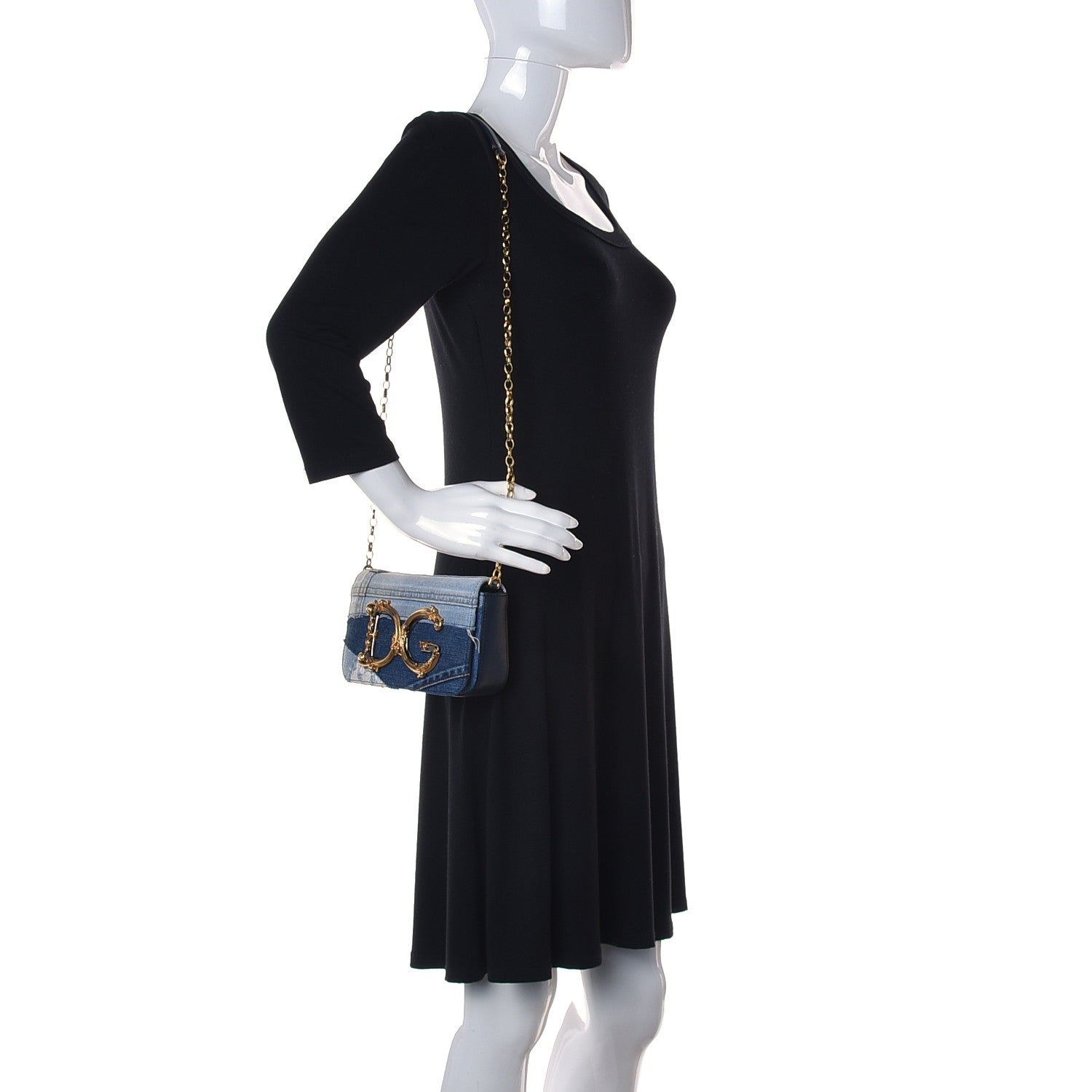 Dolce & Gabbana Denim Mini DG Girls Shoulder Bag Blue 3 of 9
