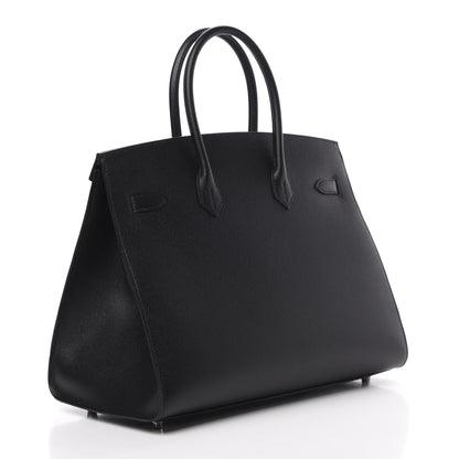 Hermes Madame Calfskin Birkin Sellier 35 Black 3 of 11