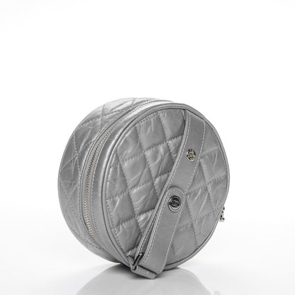 Chanel Metallic Aged Calfskin Quilted Belt Waist Bag Silver 3 of 10