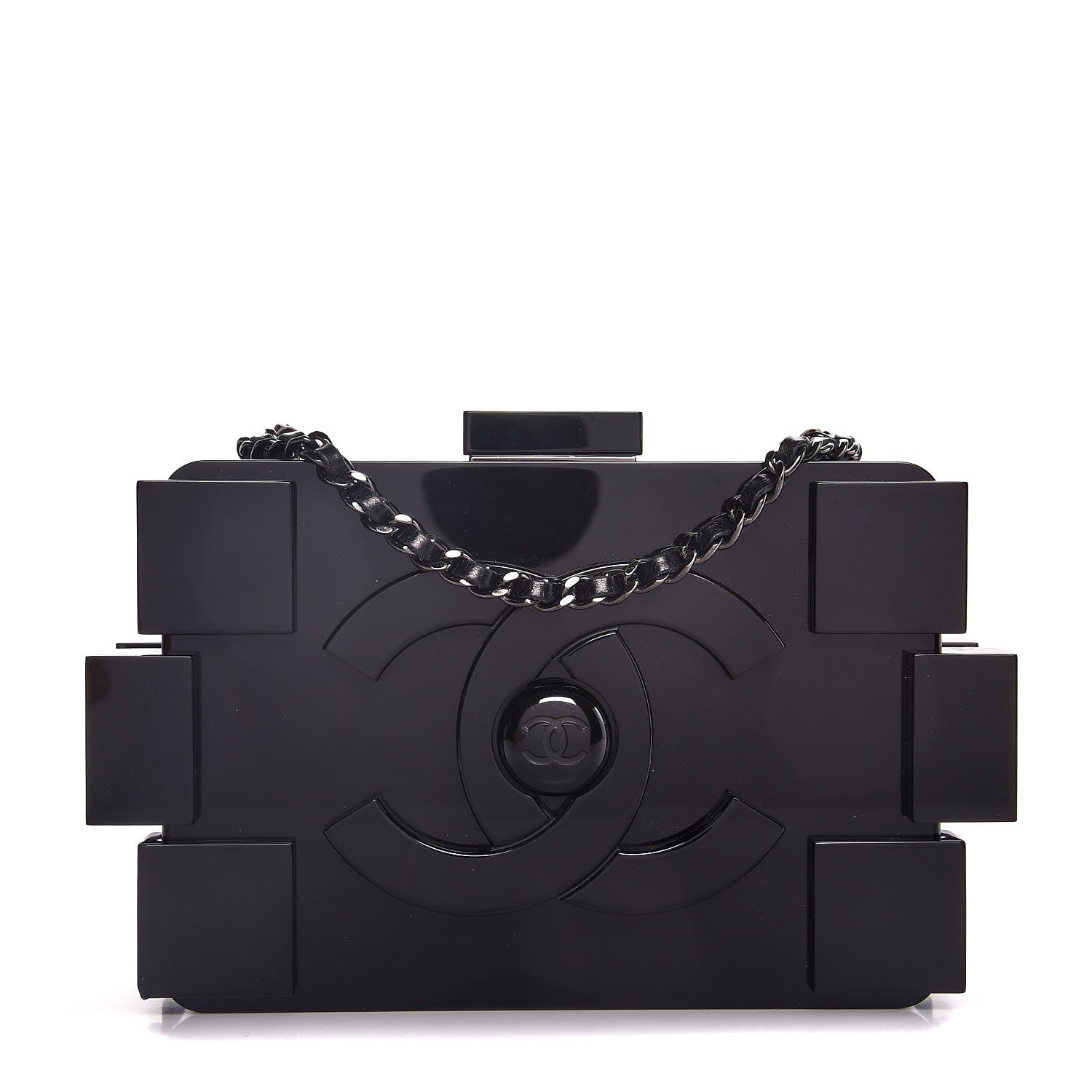 Chanel Plexiglass Boy Brick Lego Clutch Black 1 of 7