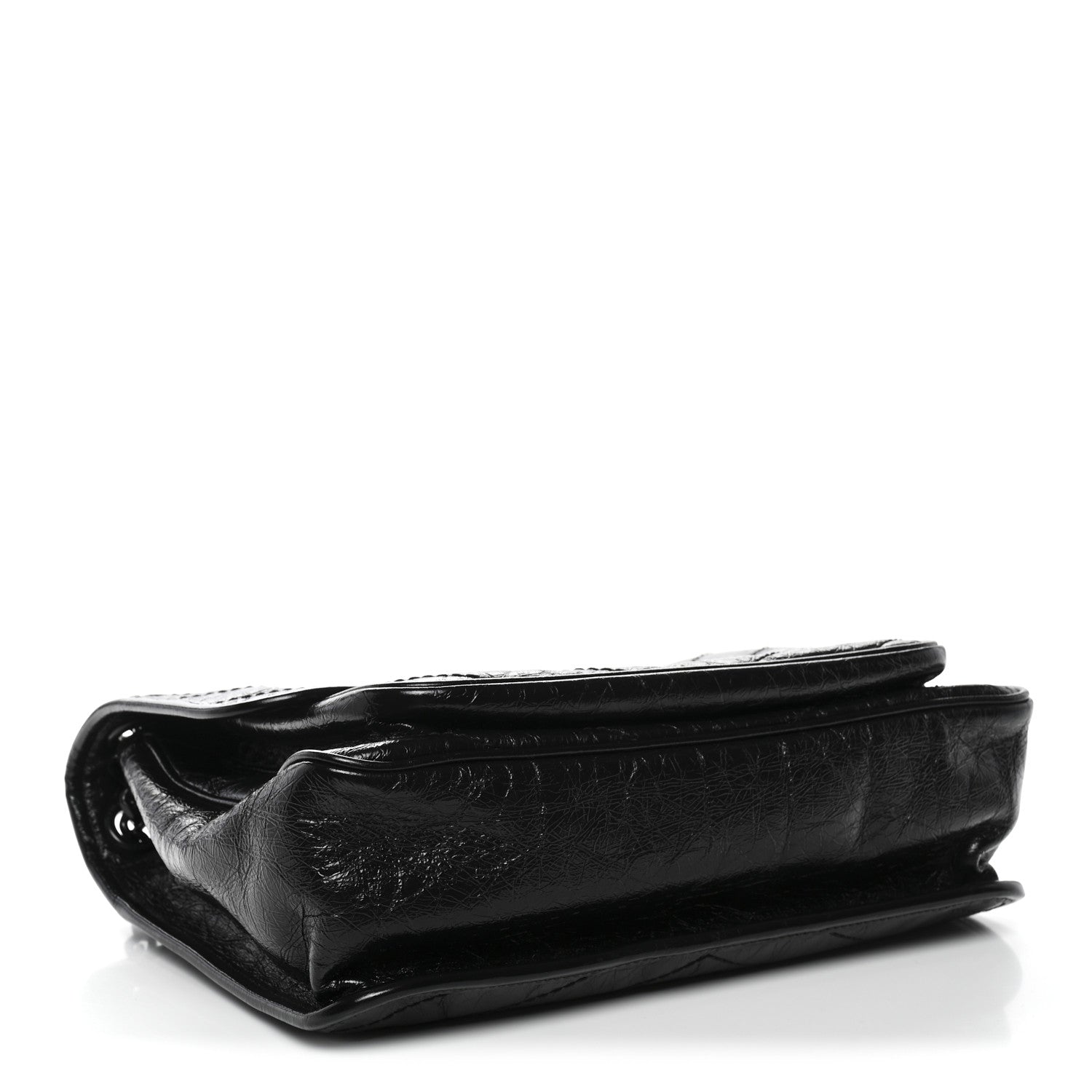 Saint Laurent Crinkled Calfskin Matelasse Monogram Medium Niki Chain Satchel Black 4 of 10