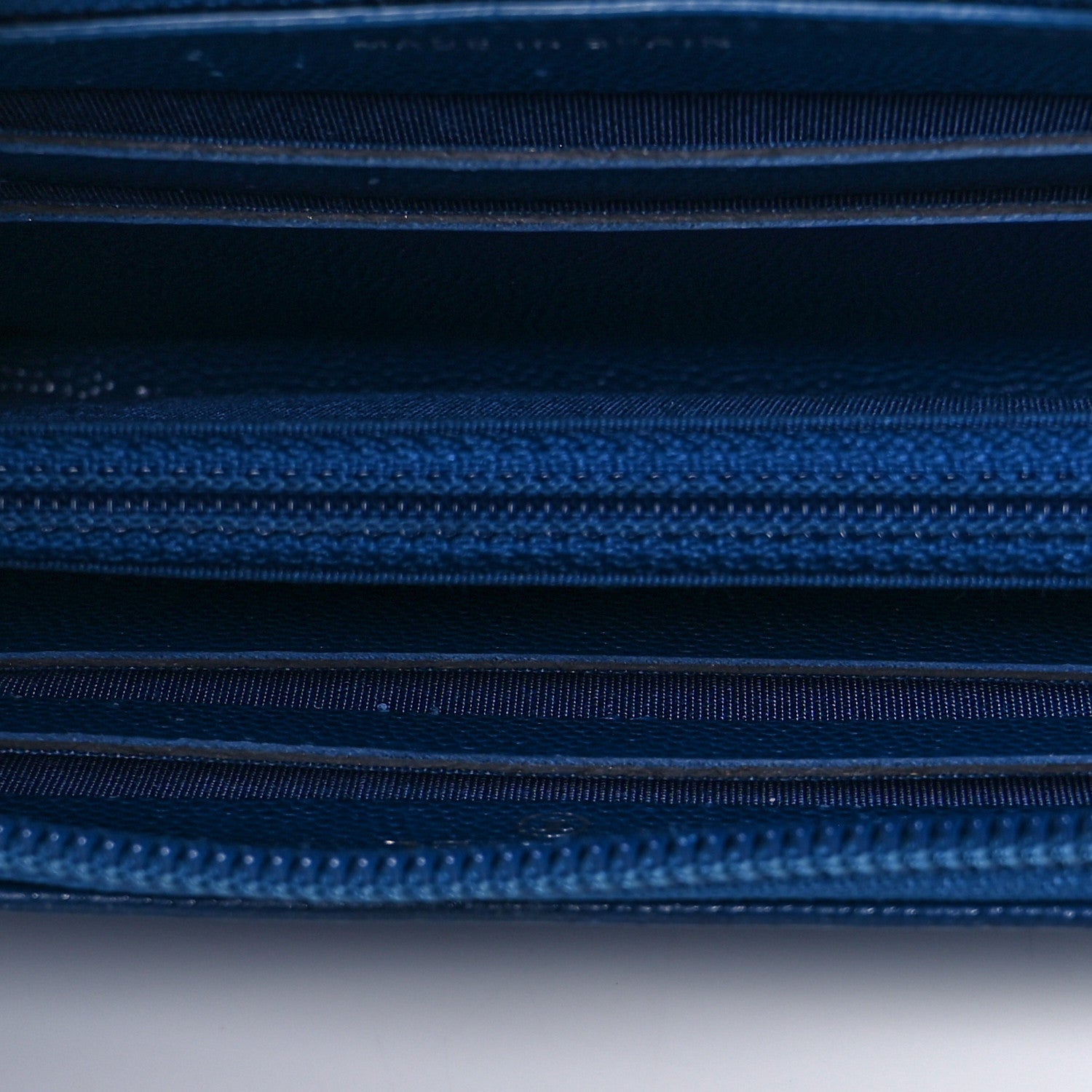 Chanel Caviar Quilted Boy Small Zip Around Wallet Blue 4 of 8