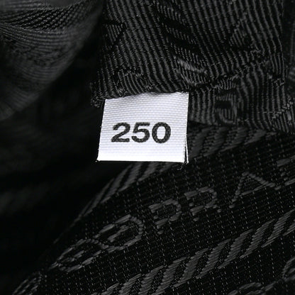 Prada Jacquard Saffiano Triangolo Symbole Embroidered Shopping Tote Black Corda 7 of 10
