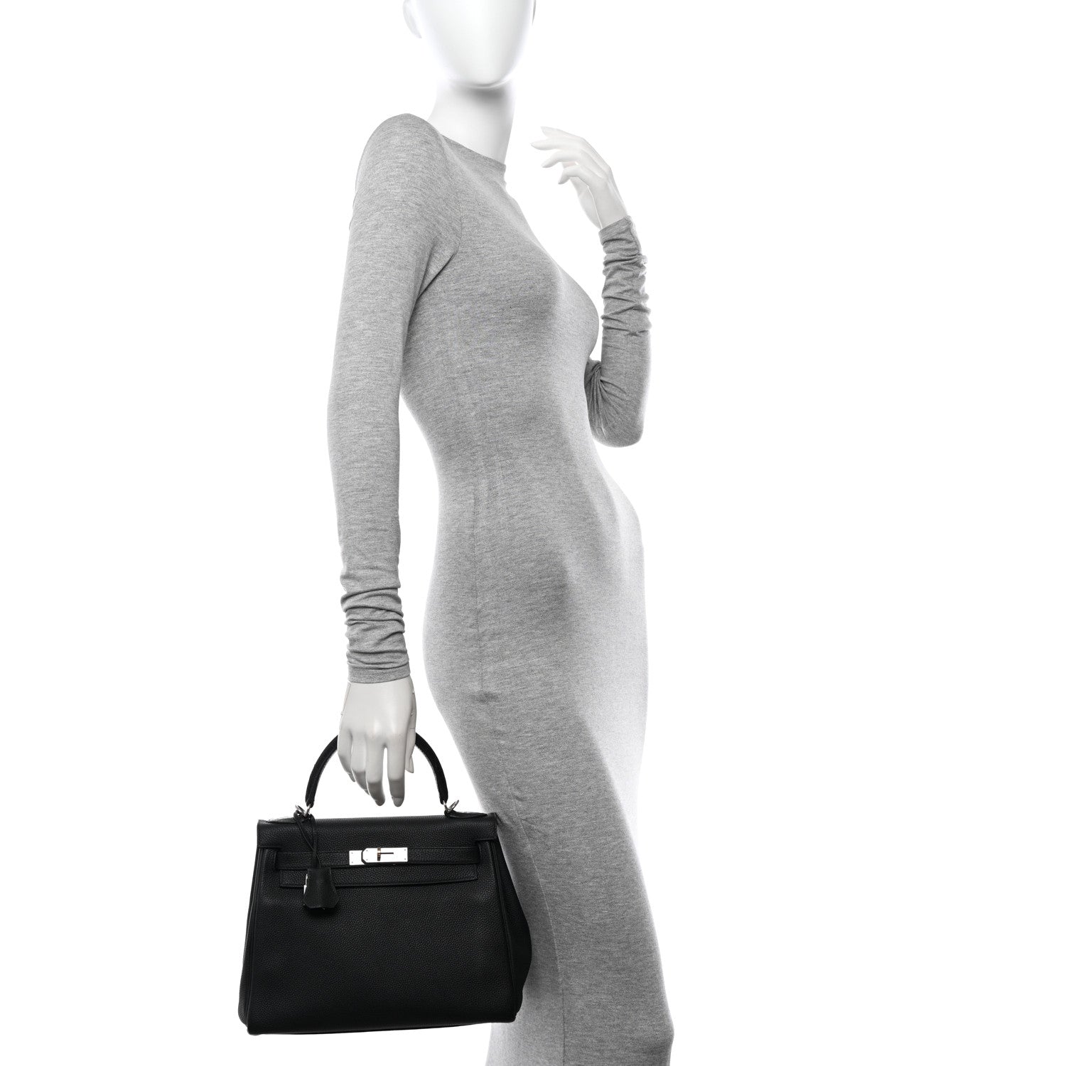 Hermes Togo Matte Alligator Kelly Retourne Touch 28 Black 2 of 13