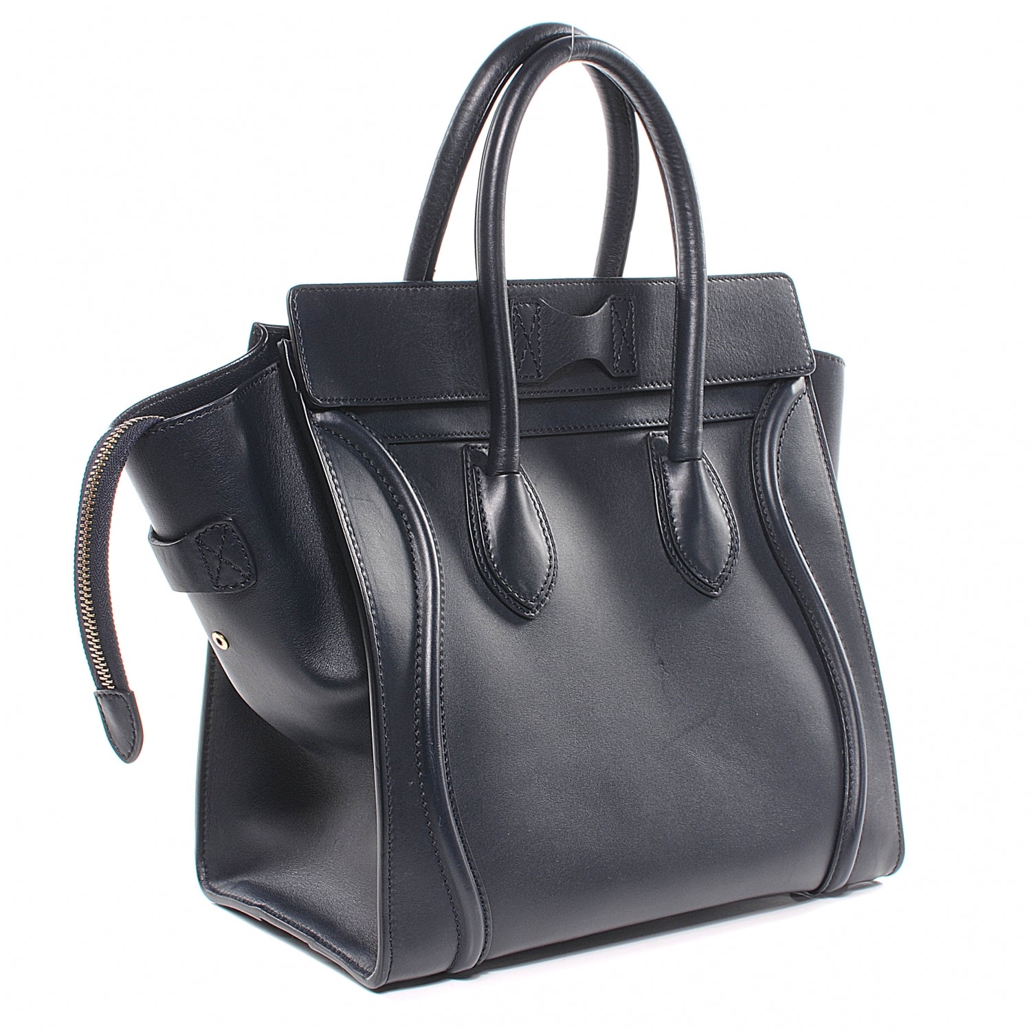 Celine Smooth Calfskin Mini Luggage Navy 8 of 12