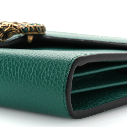 Gucci Calfskin Mini Dionysus Chain Wallet Emerald 14 of 14