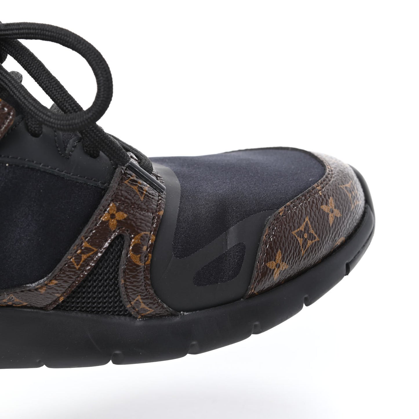 Technical Nylon Monogram Rubber Aftergame Sneakers 38.5 Black