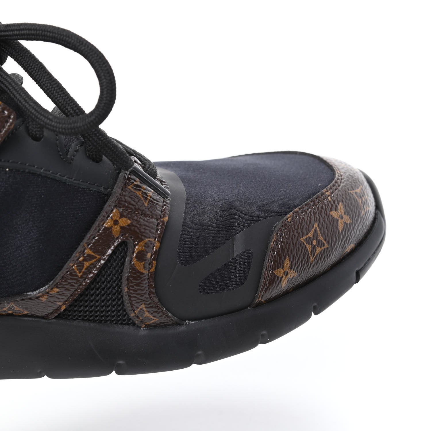Louis Vuitton Technical Nylon Monogram Rubber Aftergame Sneakers 38.5 Black 10 of 12
