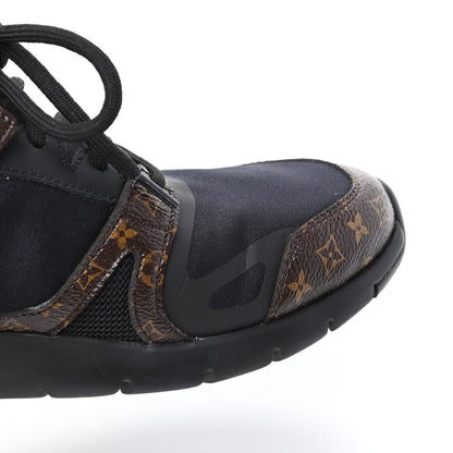 Louis Vuitton Technical Nylon Monogram Rubber Aftergame Sneakers 38.5 Black 10 of 12
