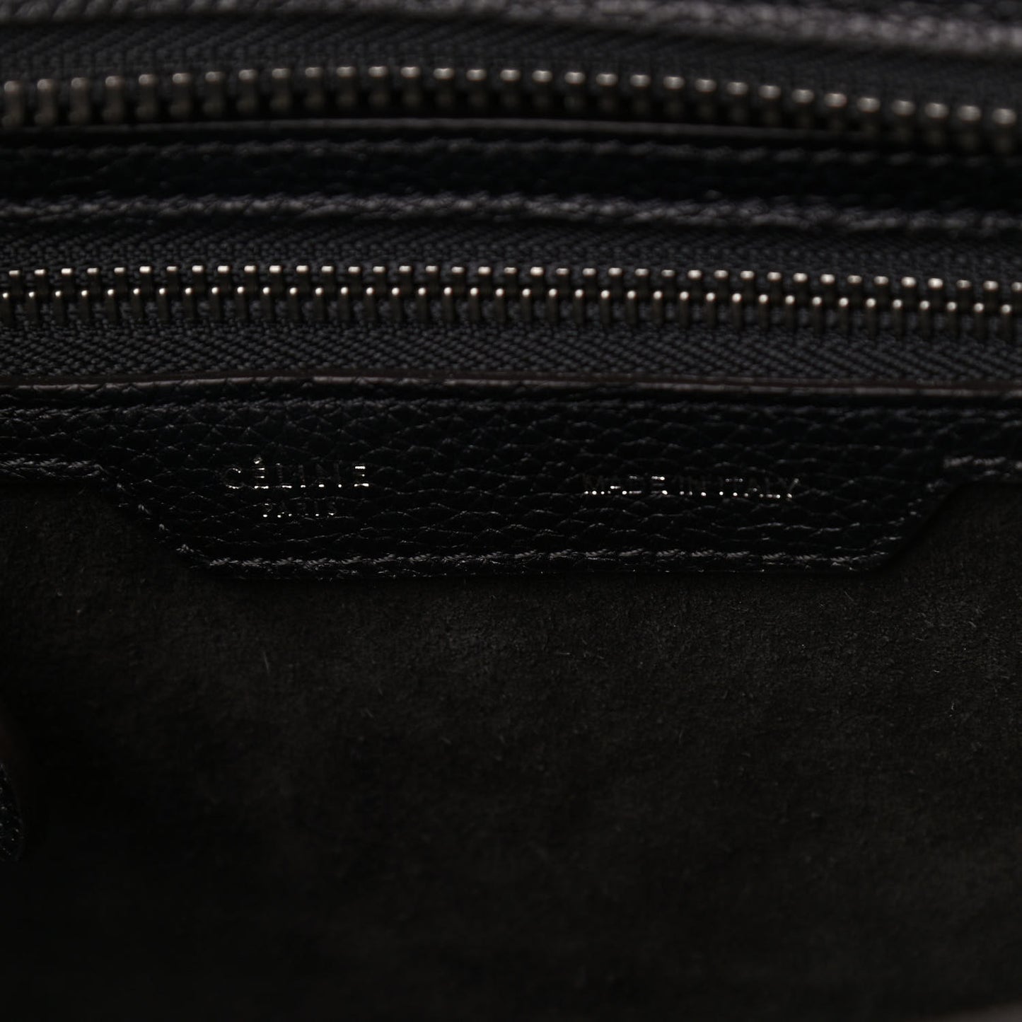 Drummed Calfskin Micro Luggage Black