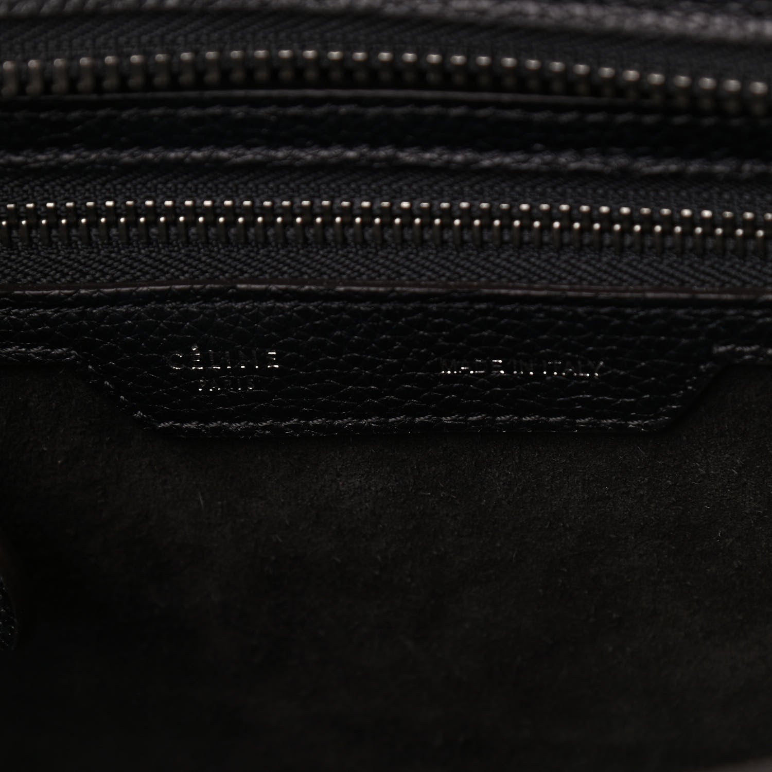 Celine Drummed Calfskin Micro Luggage Black 6 of 8