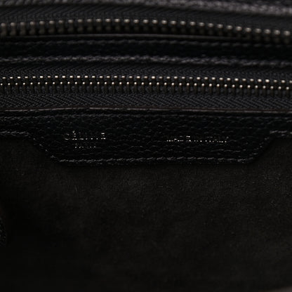 Celine Drummed Calfskin Micro Luggage Black 6 of 8