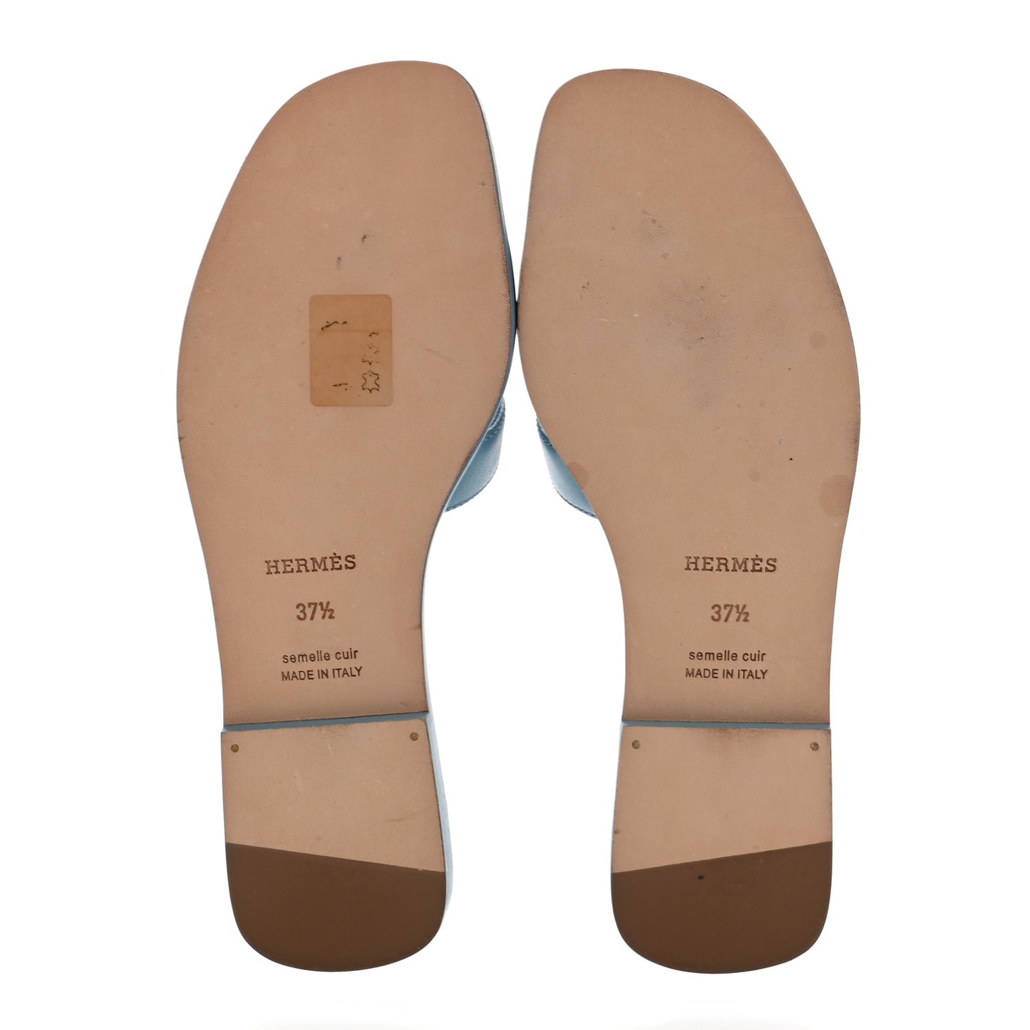 Calfskin Oran Sandals 37.5 Bleu Dorset