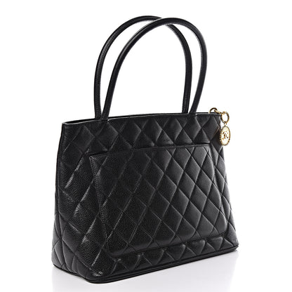 Chanel Caviar Quilted Medallion Tote Black 3 of 14