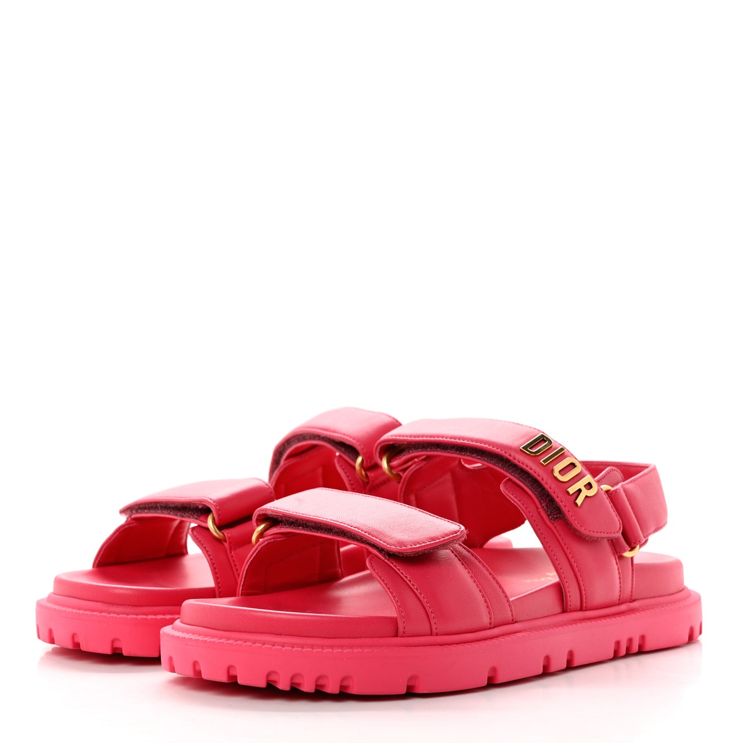Lambskin Dioract Sandals 37 Raspberry