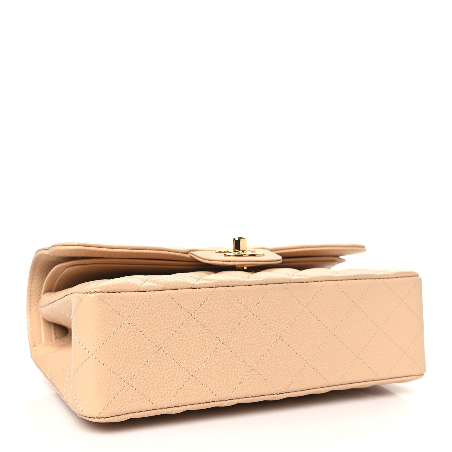 Chanel Caviar Quilted Small Double Flap Beige 4 of 11