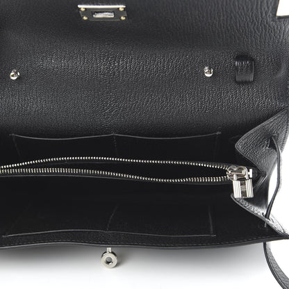 Hermes Chevre Mysore Kelly Wallet To Go Black 5 of 10