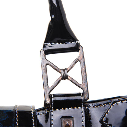 Christian Louboutin Patent Leopard Ironica Tote Blue 19 of 22