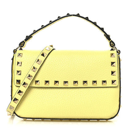 Valentino Garavani Grainy Calfskin Rockstud Crossbody Pouch Lime Sorbet 1 of 10