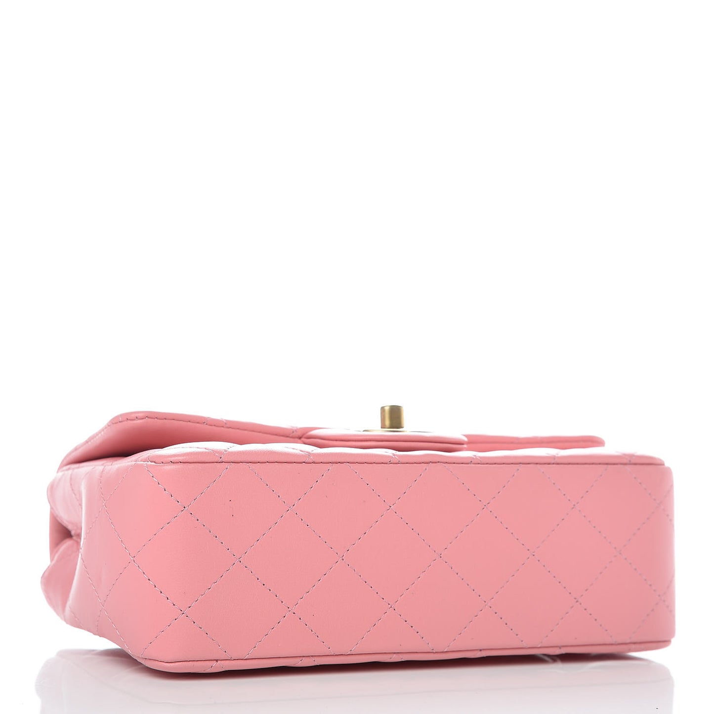 Lambskin Quilted Mini Rectangular Flap Pink